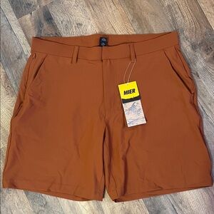NWT Mier Men's Rust Brown athletic Shorts sz M